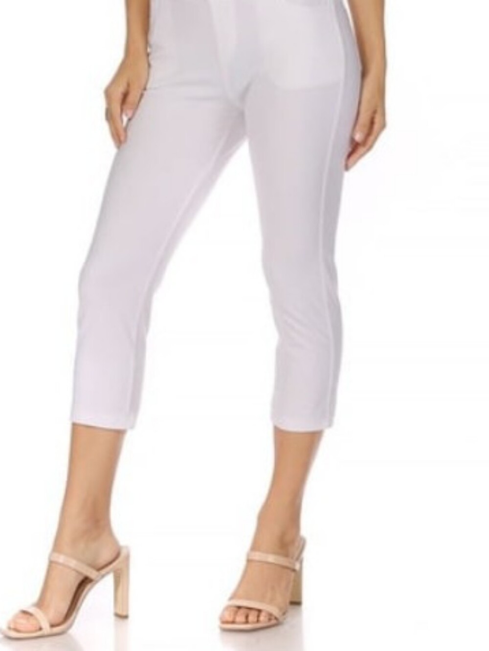 White Capris Faded Glory Large